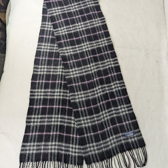 Burberry Accessories - Burberry Nova Plaid Cashmere Scarf Black | Unisex | Luxury Essential | Fast Ship